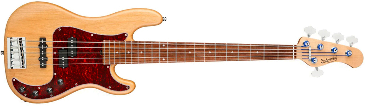 Sadowsky Hybrid Pj Bass 21 Fret Alder 5c Metroline All Active Mor - Natural Transparent Satin - Basse Électrique Solid Body - Main picture