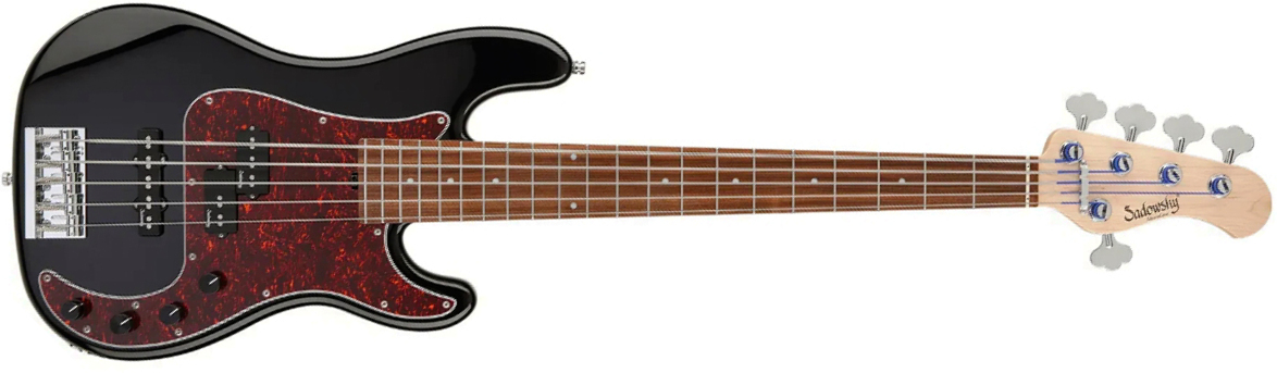 Sadowsky Hybrid Pj Bass 21 Fret Alder 5c Metroline All Active Mor - Solid Black High Polish - Basse Électrique Solid Body - Main picture
