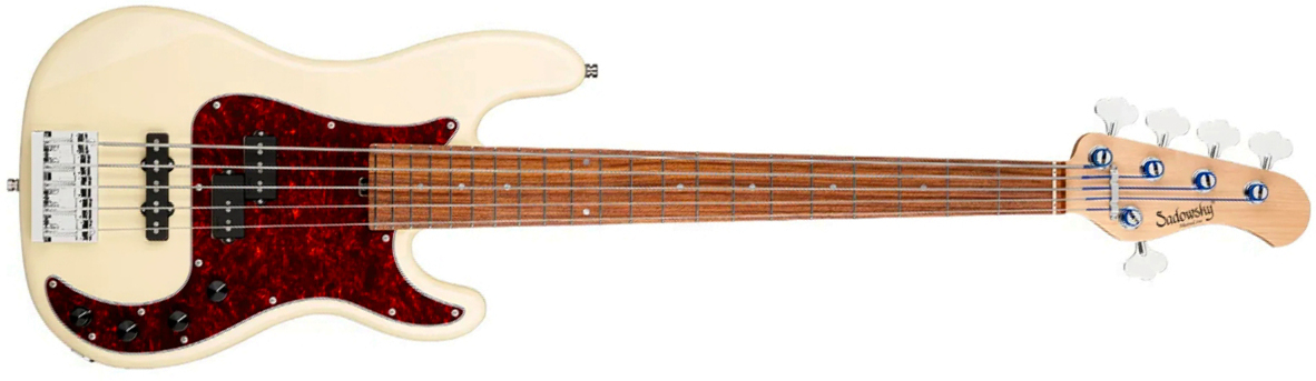 Sadowsky Hybrid Pj Bass 21 Fret Alder 5c Metroline All Active Mor - Solid Olympic White - Basse Électrique Solid Body - Main picture
