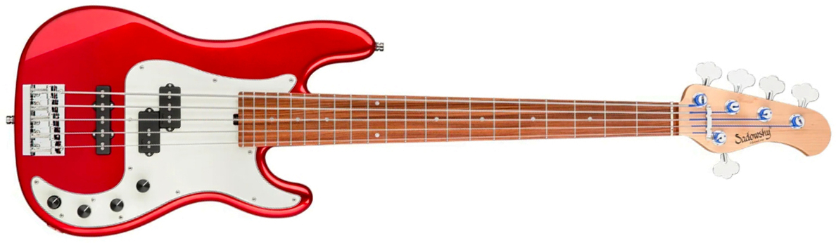Sadowsky Hybrid Pj Bass 21 Fret Alder 5c Metroline All Active Mor - Candy Apple Red Metallic - Basse Électrique Solid Body - Main picture