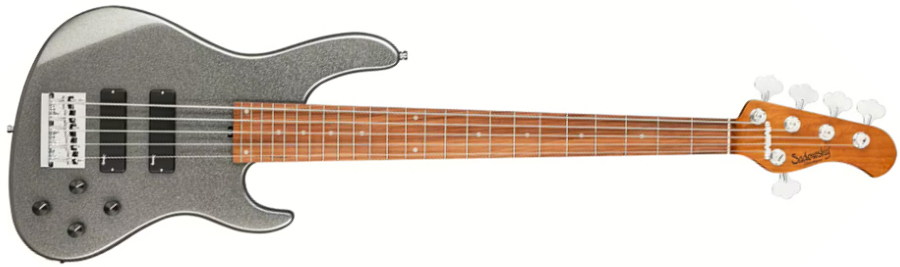 Sadowsky Modern Bass 24-fret 5c Metroexpress Active Mor - Solid Silver Metallic - Basse Électrique Solid Body - Main picture
