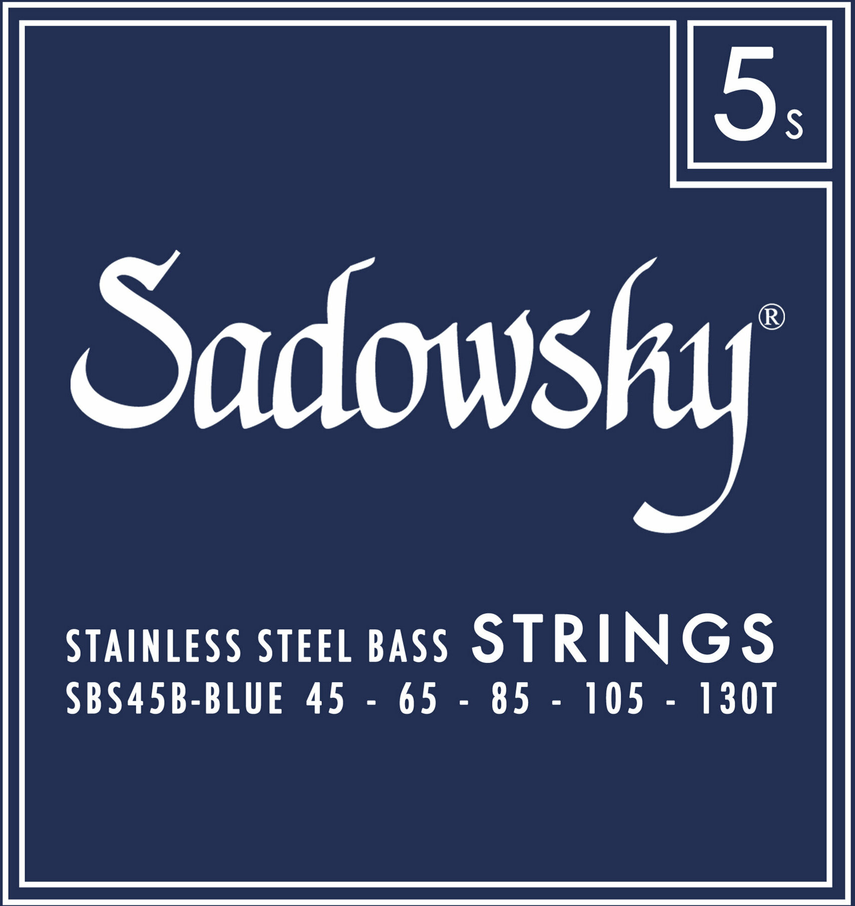 Sadowsky Sbs 45b Blue Label Stainless Steel Taperwound Electric Bass 5c 45-130t - Cordes Basse Électrique - Main picture