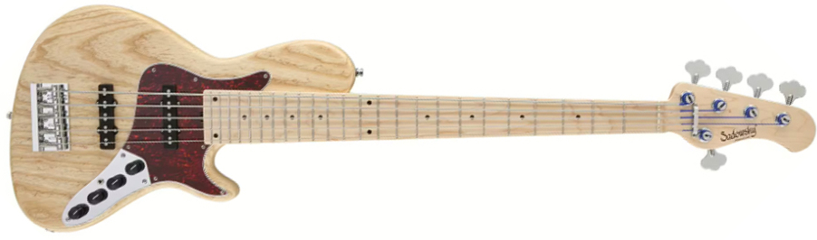 Sadowsky Single Cut Bass 24f Ash 5c Metroline All Active Mn - Natural Trans. Satin - Basse Électrique Solid Body - Main picture