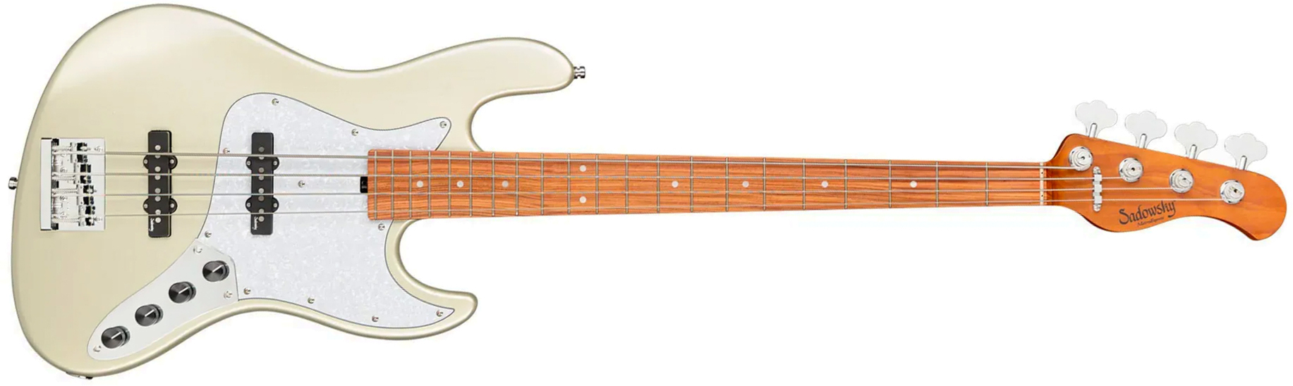 Sadowsky Vintage Jj Bass 21 Fret 4c Metroexpress V2 Pf - Champagne Metallic - Basse Électrique Solid Body - Main picture
