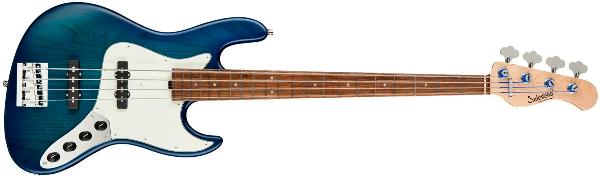Sadowsky Vintage Jj Bass 21 Fret Alder 4c Metroline All Active Mor - Bora Blue Burst Transparent Satin - Basse Électrique Solid Body - Main picture