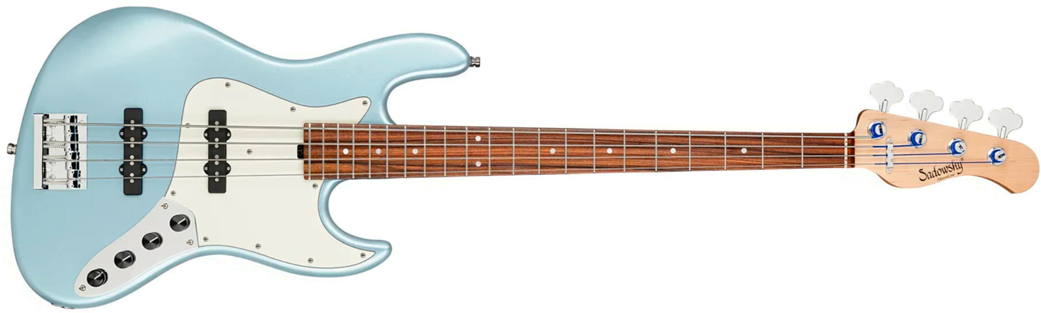 Sadowsky Vintage Jj Bass 21 Fret Alder 4c Metroline All Active Mor - Ice Blue Metallic Satin - Basse Électrique Solid Body - Main picture