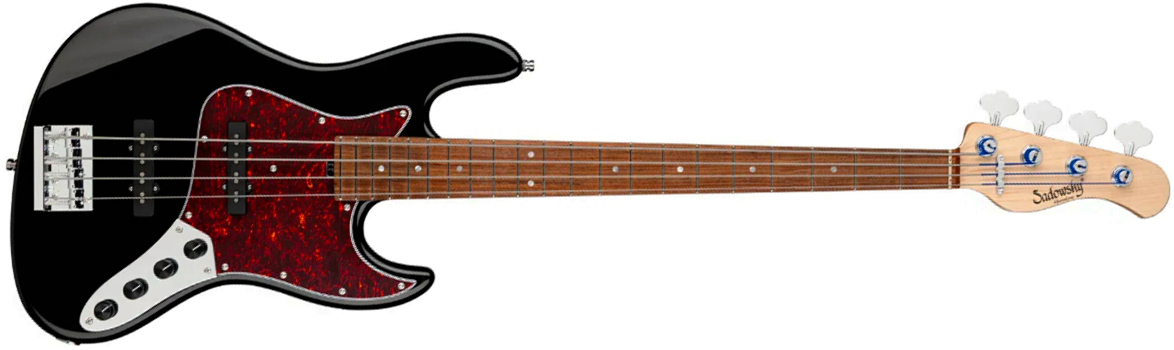 Sadowsky Vintage Jj Bass 21 Fret Alder 4c Metroline All Active Mor - Solid Black High Polish - Basse Électrique Solid Body - Main picture