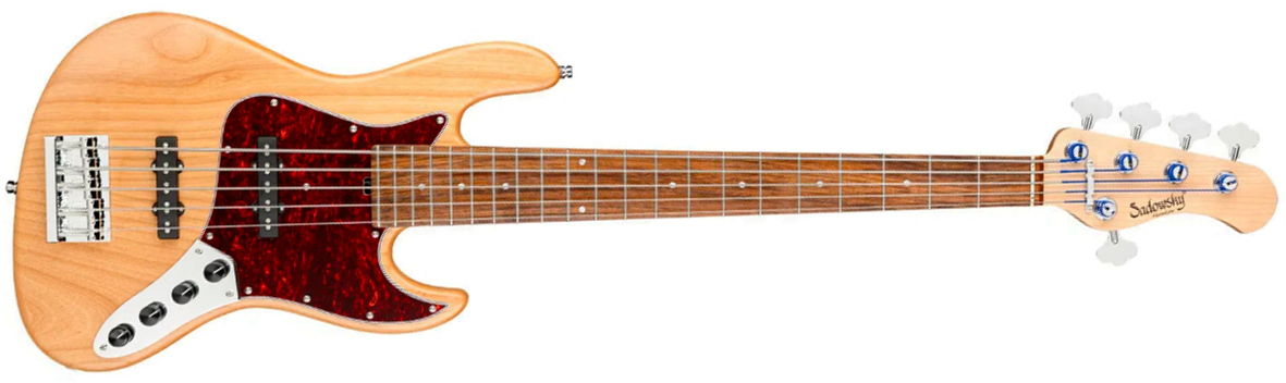 Sadowsky Vintage Jj Bass 21 Fret Alder 5c Metroline All Active Mor - Natural Transparent Satin - Basse Électrique Solid Body - Main picture