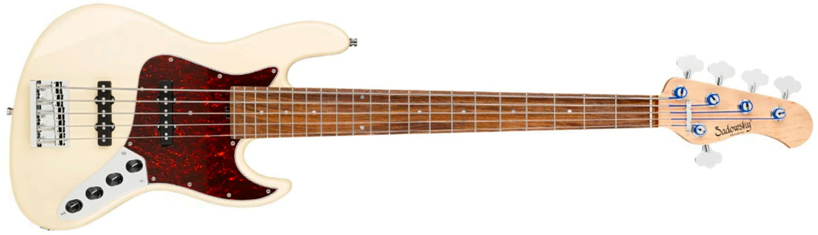 Sadowsky Vintage Jj Bass 21 Fret Alder 5c Metroline All Active Mor - Solid Olympic White - Basse Électrique Solid Body - Main picture