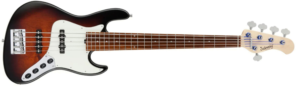 Sadowsky Vintage Jj Bass 21 Fret Alder 5c Metroline All Active Mor - Almond Sunburst Transparent Satin - Basse Électrique Solid Body - Main picture
