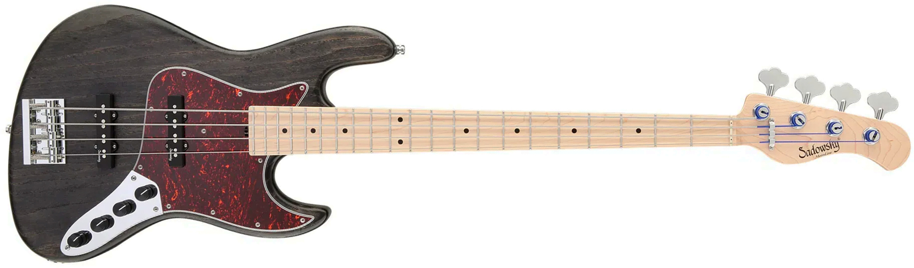 Sadowsky Vintage Jj Bass 21 Fret Ash 4c Metroline All Active Mn - Nirvana Black Transparent Satin - Basse Électrique Solid Body - Main picture