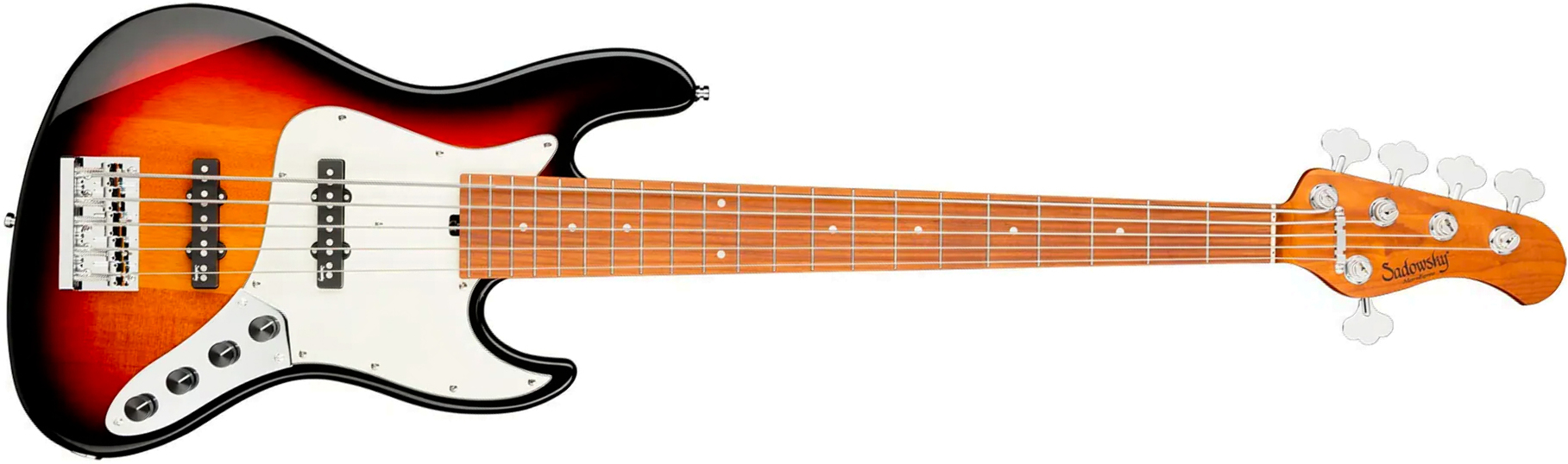 Sadowsky Vintage Jj Bass 21f 5c Metroexpress Mn - Tobacco Sunburst Transparent - Basse Électrique Solid Body - Main picture