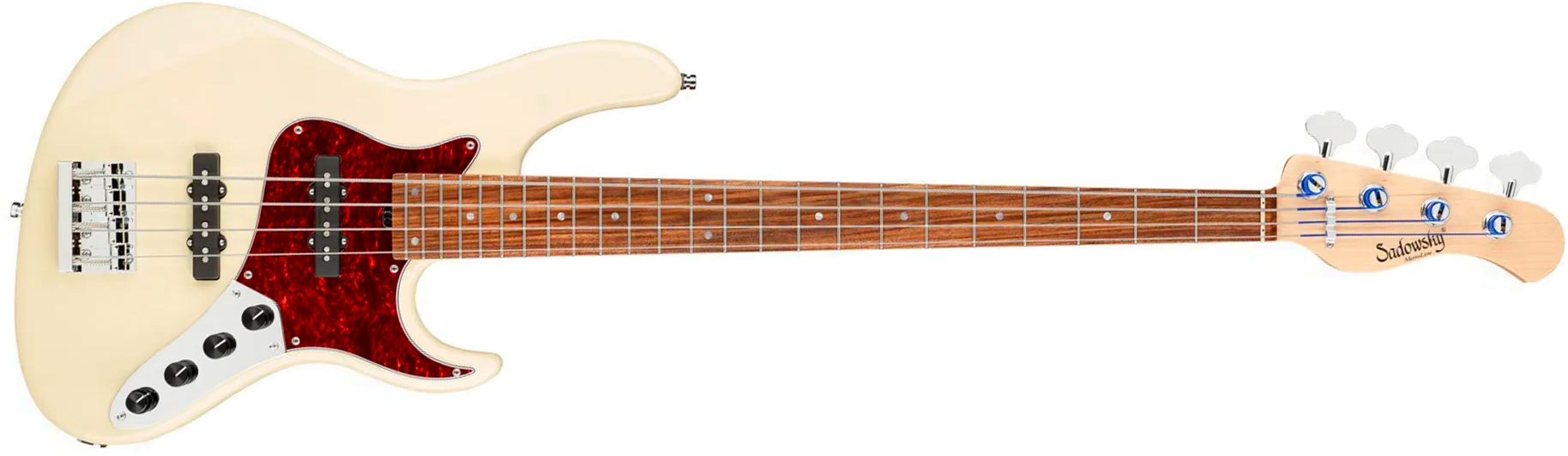 Sadowsky Vintage Jj Bass 24 Fret Alder 4c Metroline All Active Mor - Olympic White - Basse Électrique Solid Body - Main picture