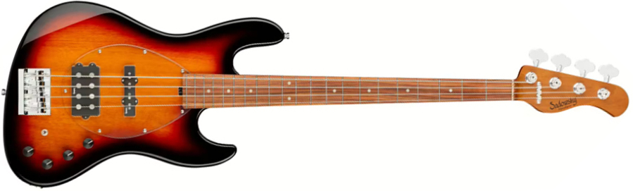 Sadowsky Vintage Mj Bass 21-fret Metroexpress Mor - Tobacco Sunburst Transparent - Basse Électrique Solid Body - Main picture
