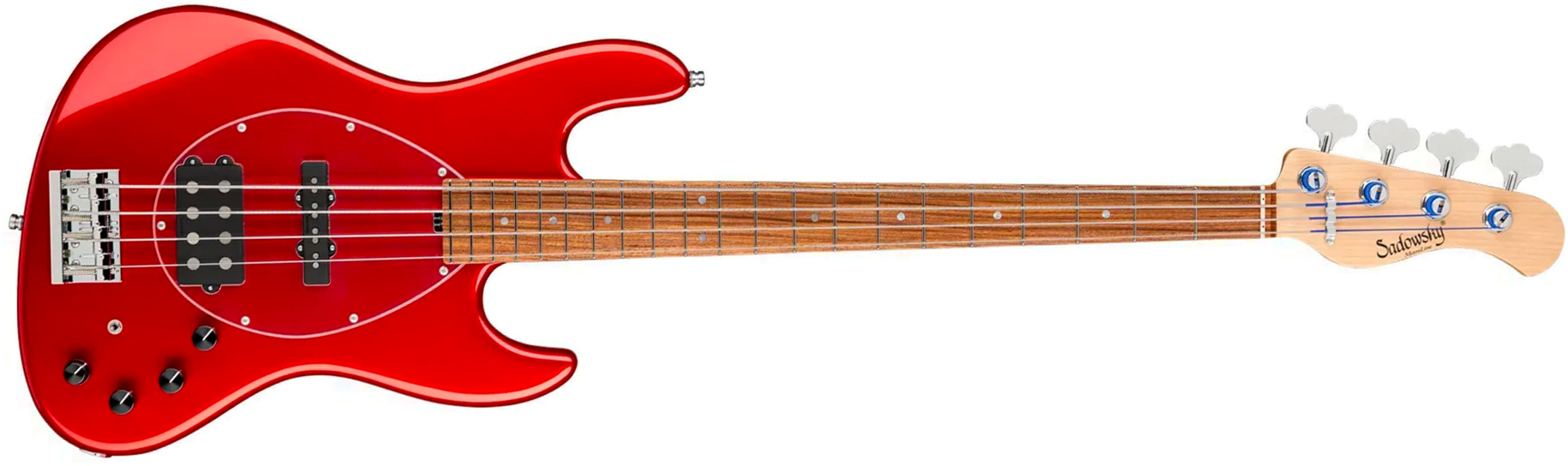 Sadowsky Vintage Mj Bass 21f Alder 4c Metroline All Active Mor - Candy Apple Red Metallic - Basse Électrique Solid Body - Main picture