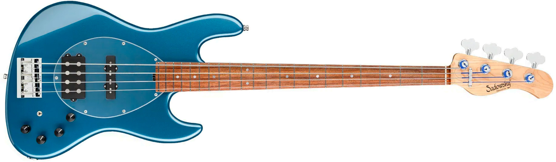 Sadowsky Vintage Mj Bass 21f Alder 4c Metroline All Active Mor - Dark Lake Placid Blue Metallic - Basse Électrique Solid Body - Main picture