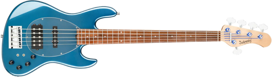 Sadowsky Vintage Mj Bass 21f Alder 5c Metroline All Active Mor - Dark Lake Placid Blue Metallic - Basse Électrique Solid Body - Main picture