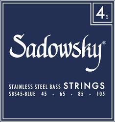 Cordes basse électrique Sadowsky SBS 45 Electric Bass 4-String Set Blue Label Stainless Steel 045-105 - Jeu de 4 cordes