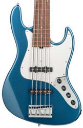 Metroline 21-Fret Vintage J/J Bass Alder 5 (Germany, MOR) - Dark Lake Placid Blue Metallic