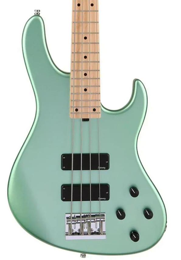 MetroLine 24-Fret Modern Bass, Ash, 4-String (Germany, MN) - solid sage green metallic satin