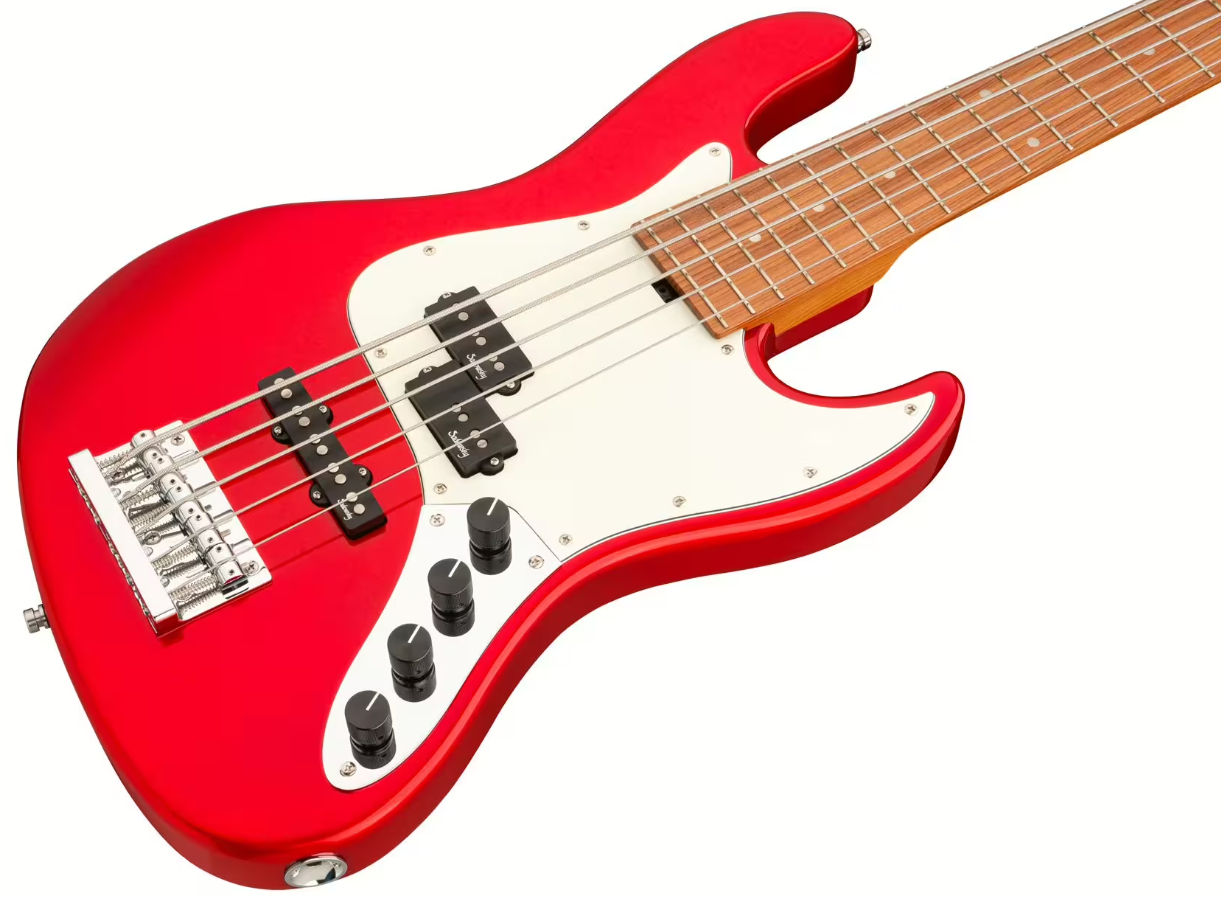 Sadowsky Hybrid Pj Bass 21-fret 5c Metroexpress Mor - Candy Apple Red Metallic - Basse Électrique Solid Body - Variation 2
