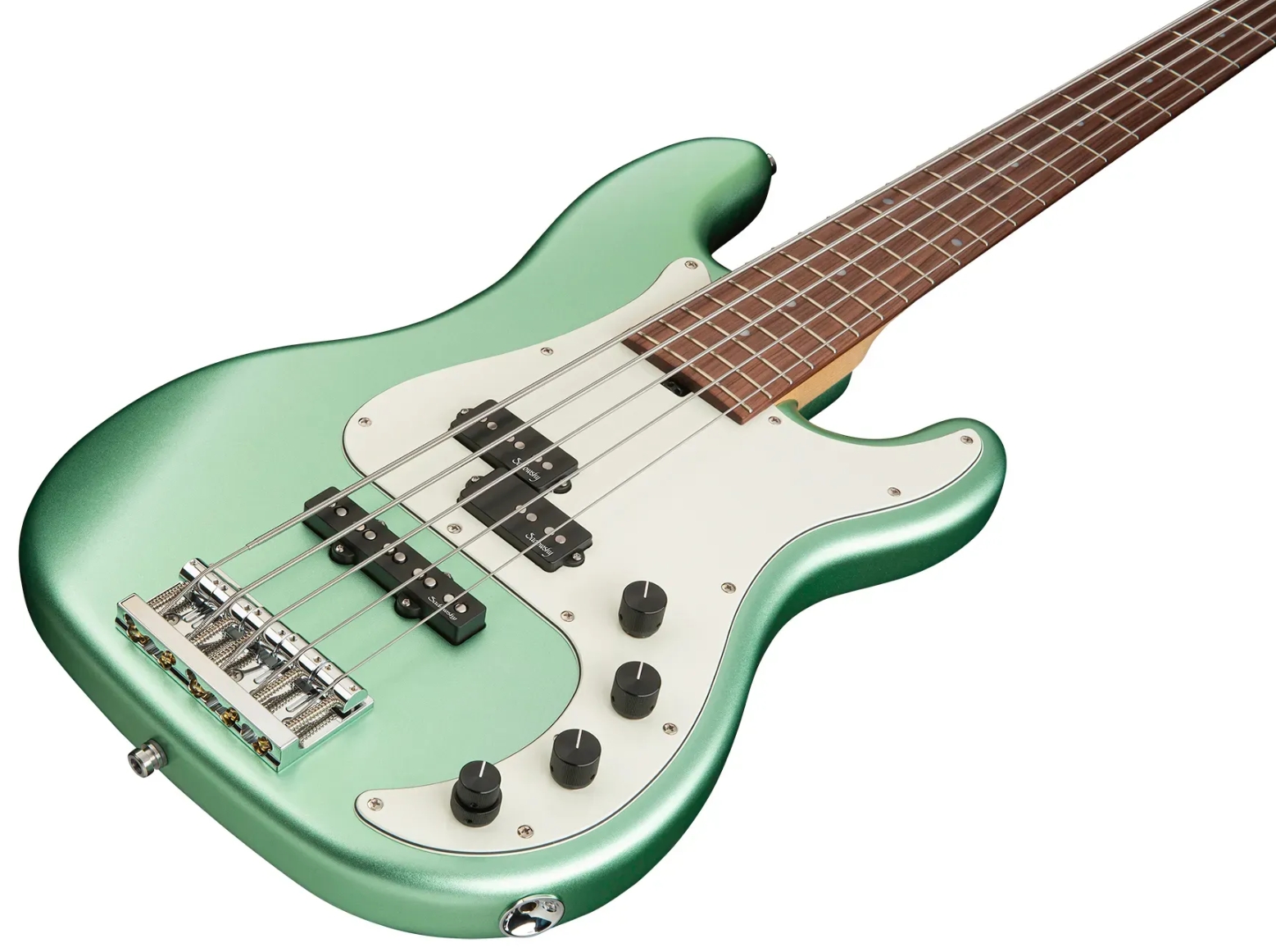 Sadowsky Hybrid Pj Bass 21 Fret Alder 5c Metroline All Active Mor - Sage Green Metallic Satin - Basse Électrique Solid Body - Variation 2