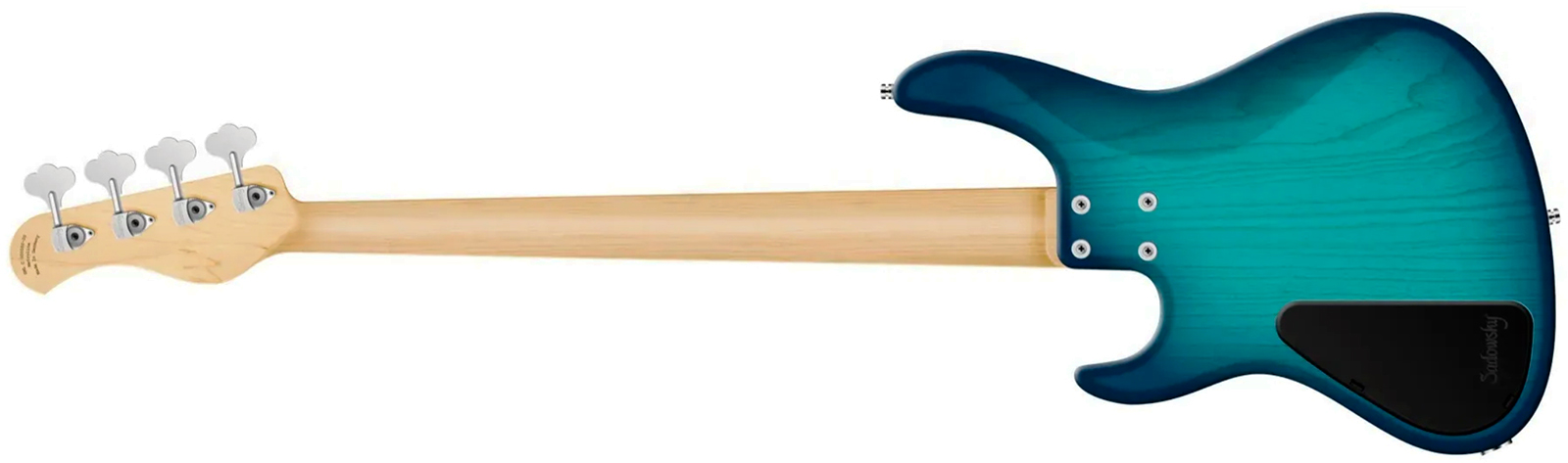 Sadowsky Modern Bass 24 Fret Ash 4c Metroline All Active Mn - Bora Blue Burst Transparent Satin - Basse Électrique Solid Body - Variation 1