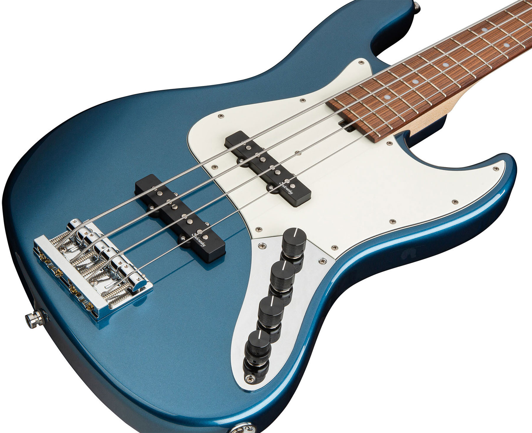 Sadowsky Vintage J/j Bass 21 Fret Alder 4c Metroline All Active Mor - Dark Lake Placid Blue Metallic - Basse Électrique Solid Body - Variation 2