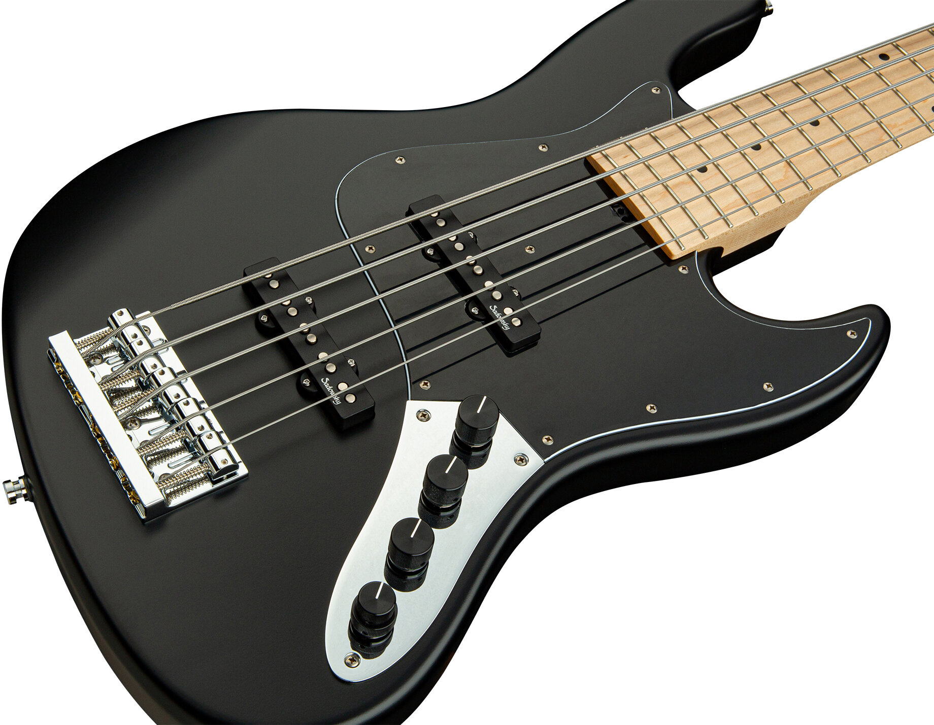 Sadowsky Vintage J/j Bass 21 Fret Ash 5c Metroline All Active Mn - Solid Black Satin - Basse Électrique Solid Body - Variation 2