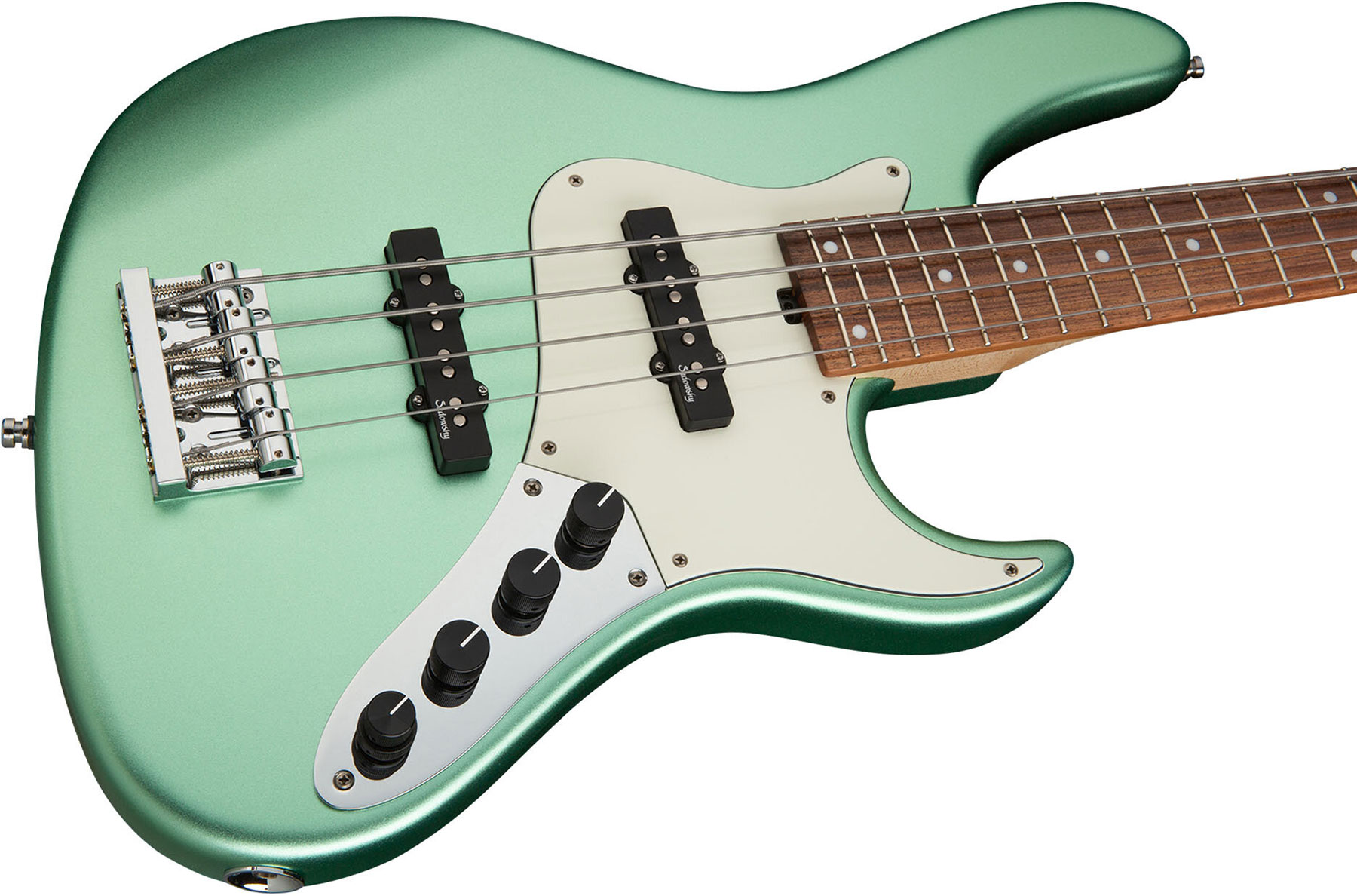 Sadowsky Vintage J/j Bass 24 Fret Alder 4c Metroline All Active Mor - Sage Green Metallic Satin - Basse Électrique Solid Body - Variation 2