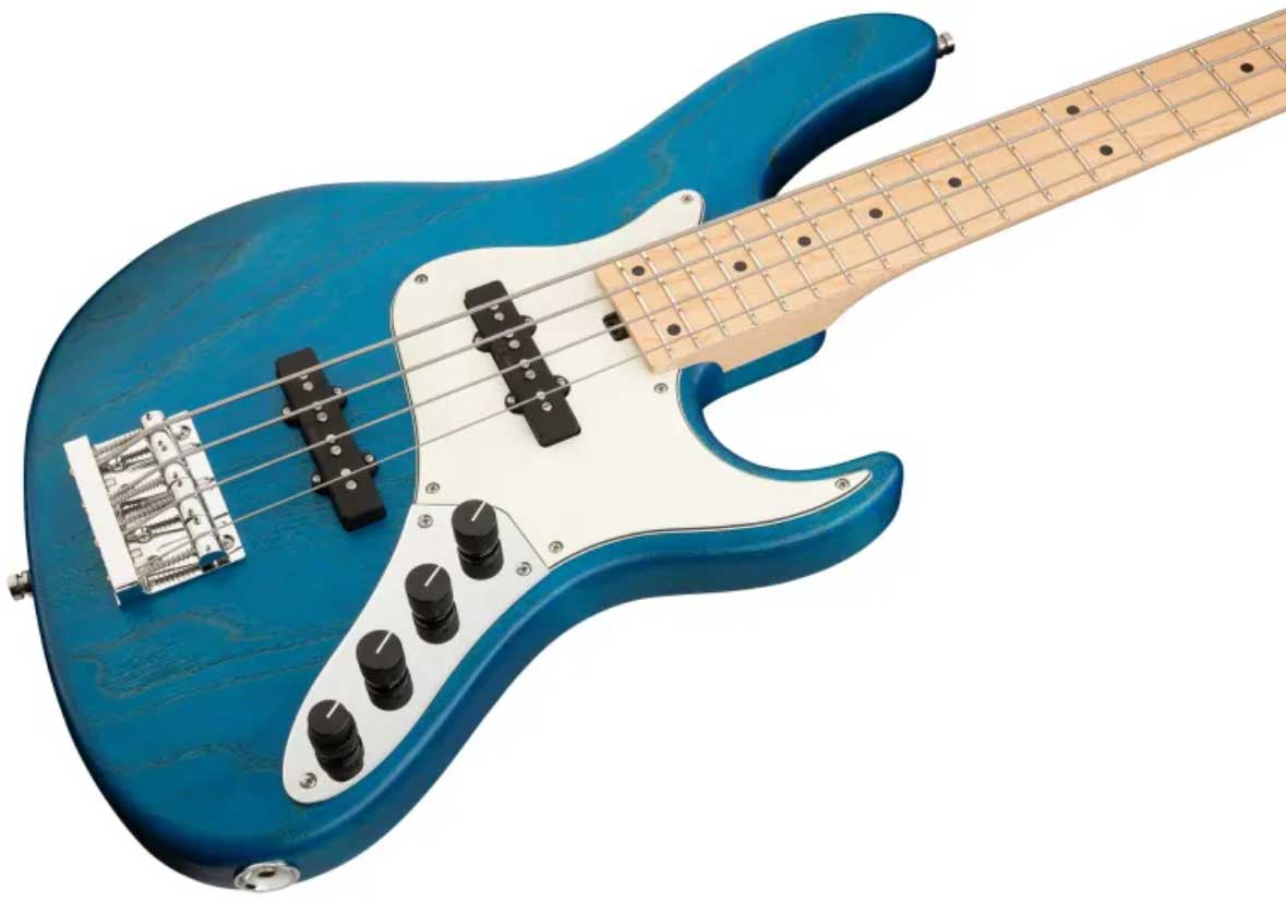 Sadowsky Vintage J/j Bass 24 Fret Ash 4c Metroline All Active Mn - Ocean Blue Trans. Satin - Basse Électrique Solid Body - Variation 2