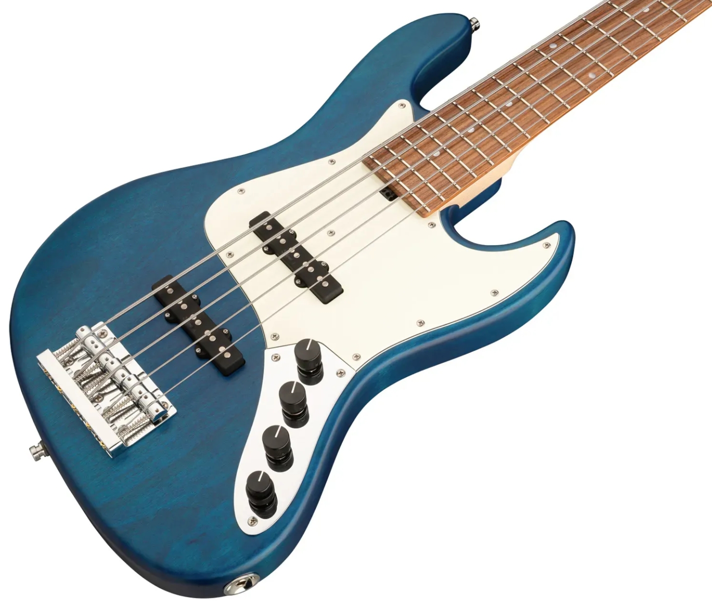 Sadowsky Vintage Jj Bass 21 Fret Alder 5c Metroline All Active Mor - Ocean Blue Transparent Satin - Basse Électrique Solid Body - Variation 2
