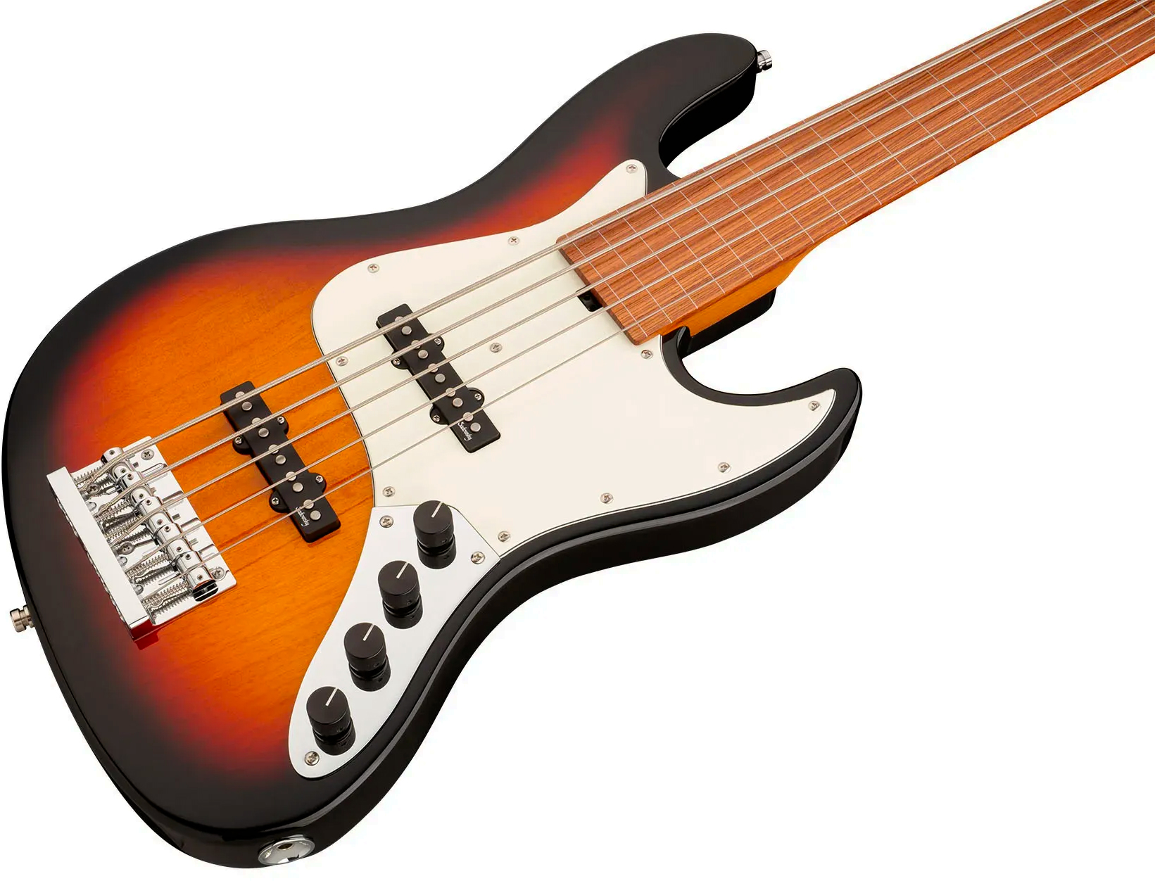 Sadowsky Vintage Jj Bass 21f 5c Fretless Metroexpress Mor - Tobacco Sunburst Transparent - Basse Électrique Solid Body - Variation 2