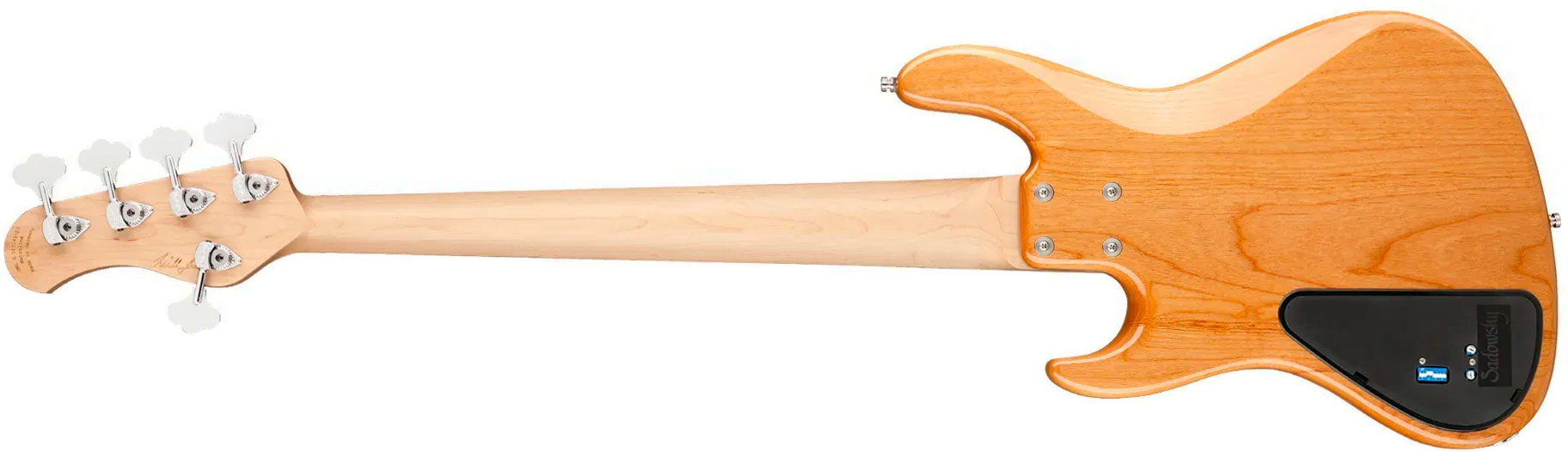 Sadowsky Will Lee 22-fret Alder 5c Metroline Signature All Active Mor - Natural Transparent - Basse Électrique Solid Body - Variation 1