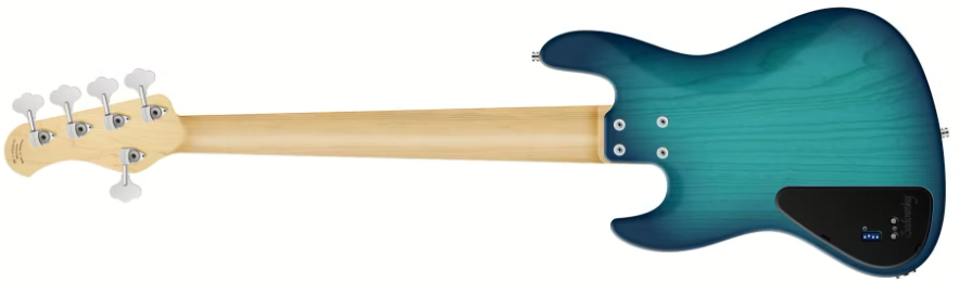 Sadowsky Will Lee 22-fret Ash 5c Metroline Signature All Active Mn - Bora Blue Burst Transparent Satin - Basse Électrique Solid Body - Variation 1
