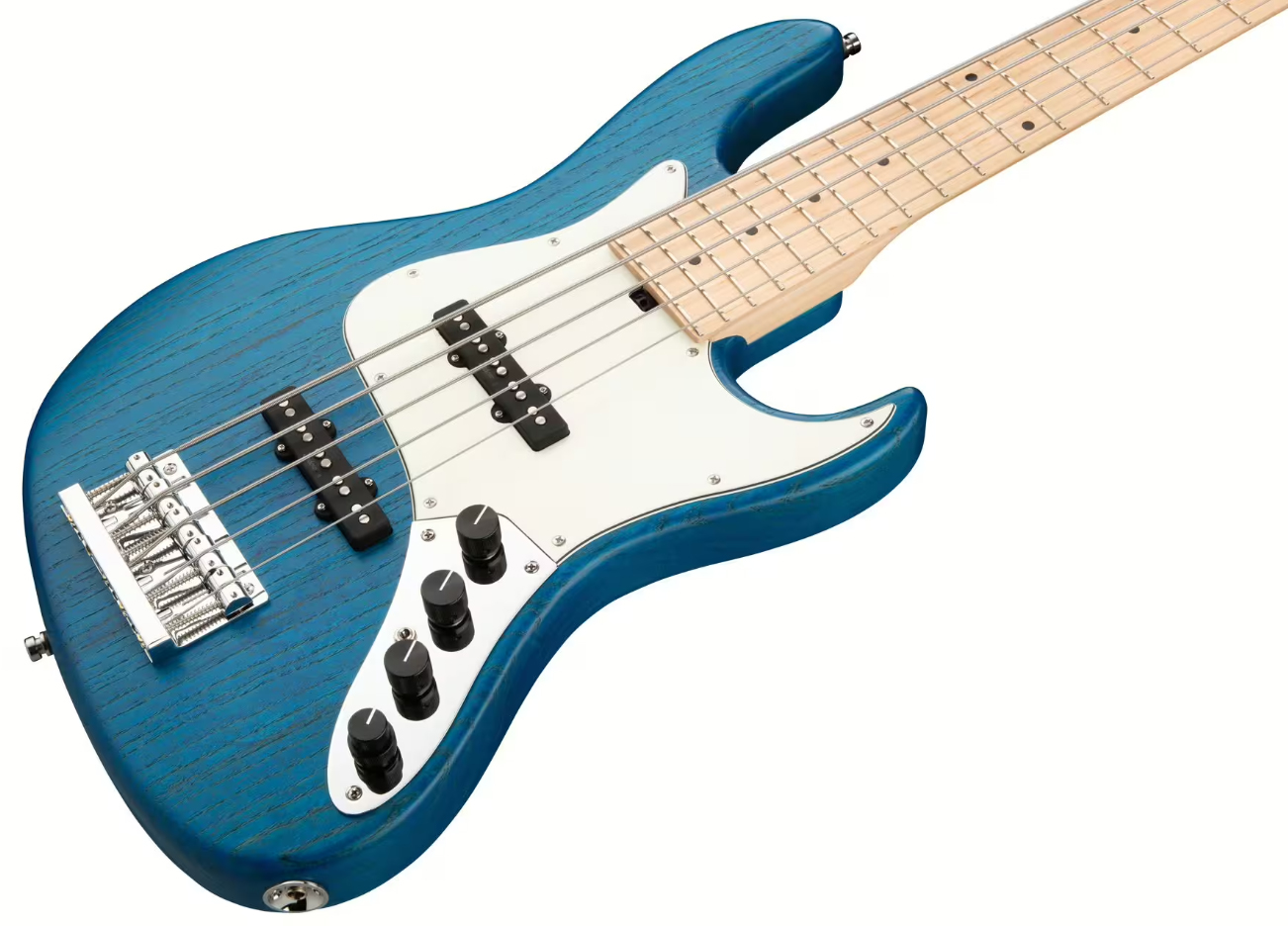 Sadowsky Will Lee 22-fret Ash 5c Metroline Signature All Active Mn - Ocean Blue Transparent Satin - Basse Électrique Solid Body - Variation 2