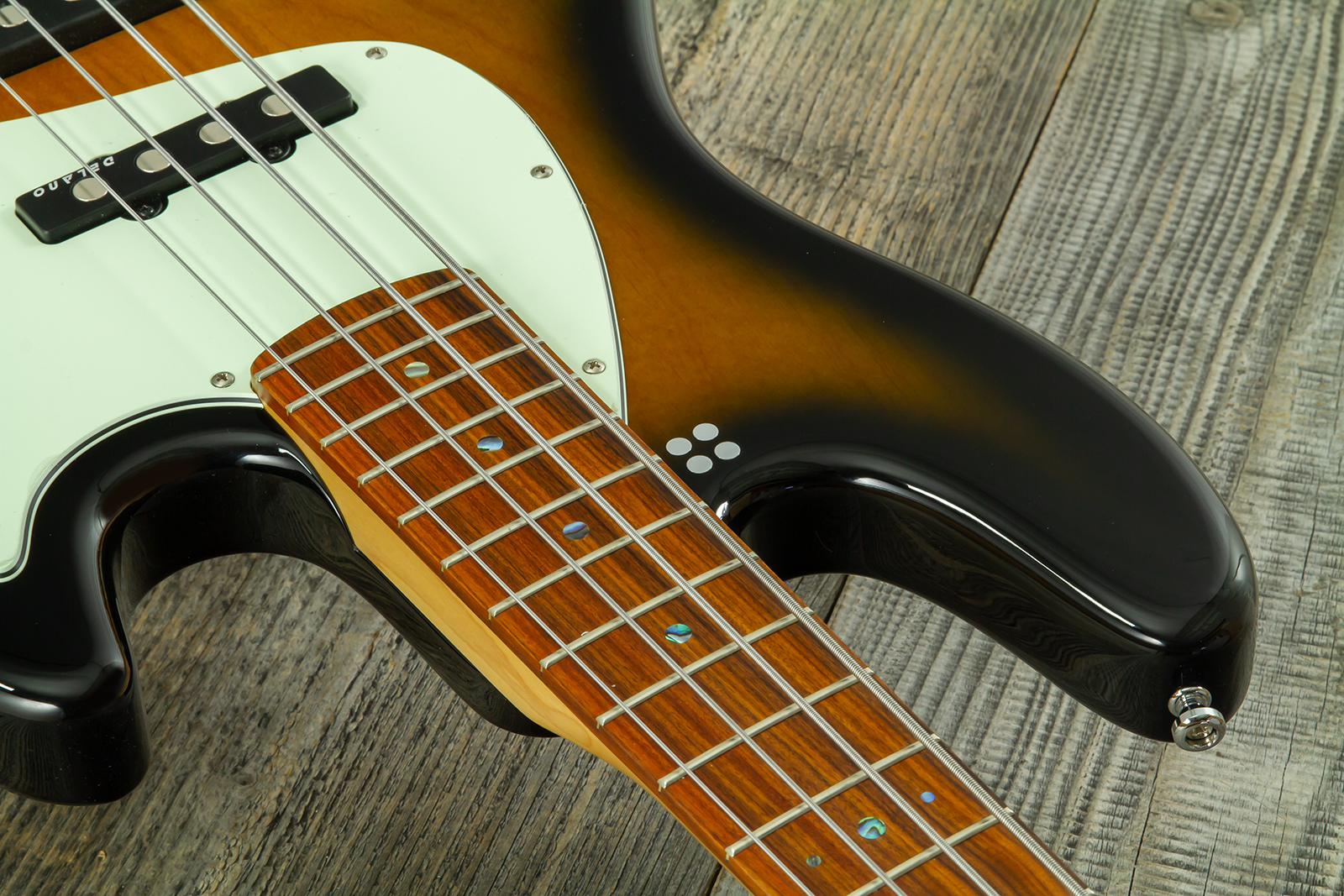 Sandberg California Tm4 Sl Abalone Dots Superlight 4c All Active Pf - Tobacco Sunburst - Basse Électrique Solid Body - Variation 4