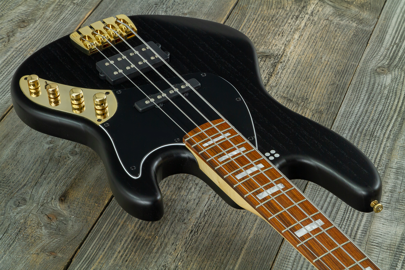 Sandberg California Tm4 Sl Superlight Gh 4c All Active Pf - Highgloss Black W. Matched Headstock - Basse Électrique Solid Body - Variation 3