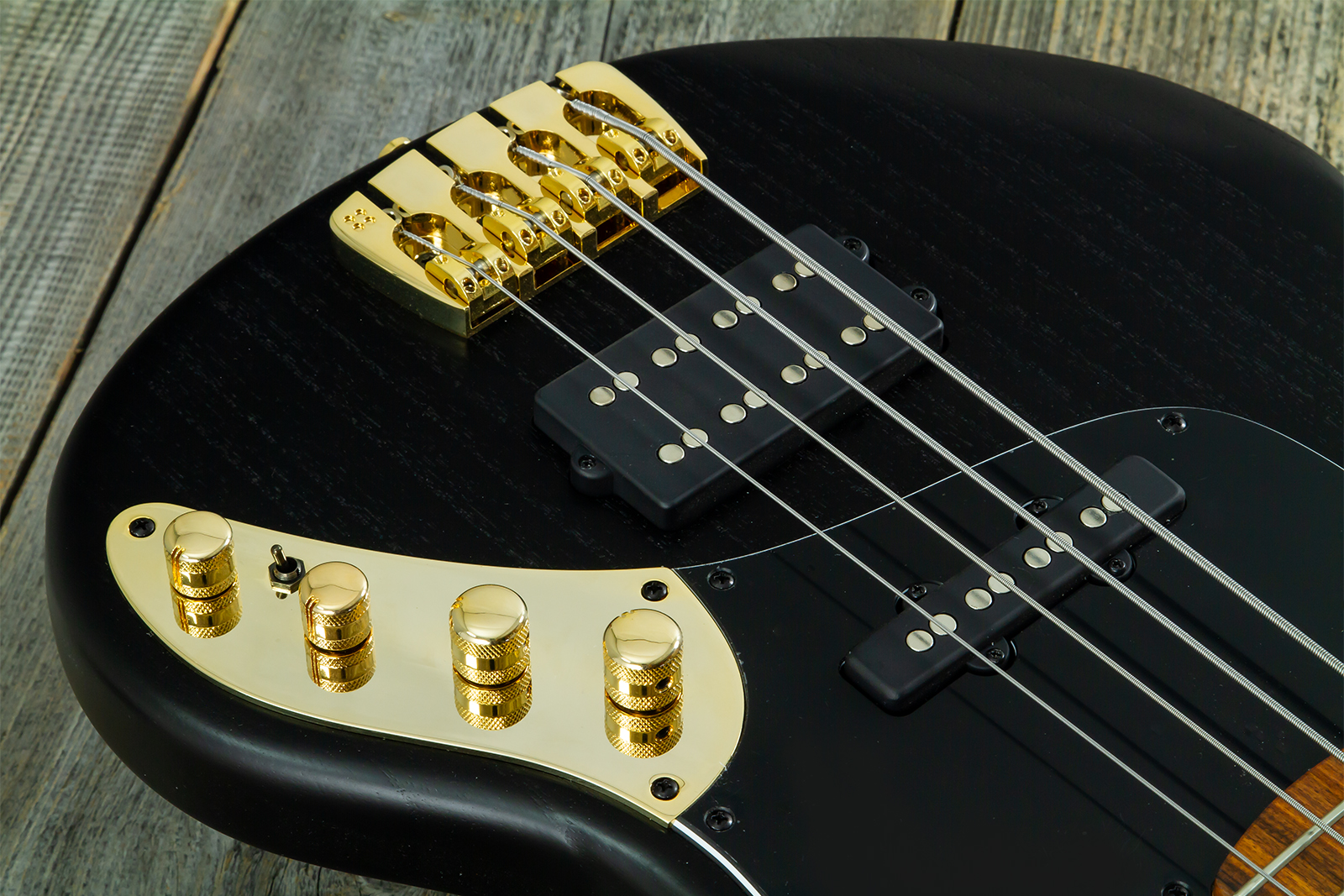 Sandberg California Tm4 Sl Superlight Gh 4c All Active Pf - Highgloss Black W. Matched Headstock - Basse Électrique Solid Body - Variation 4