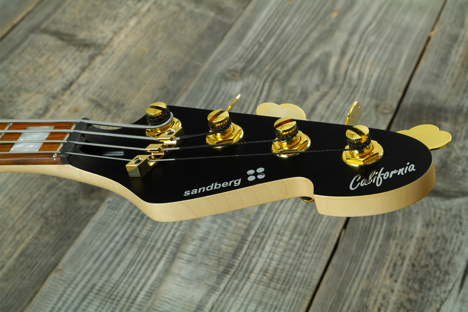 Sandberg California Tm4 Sl Superlight Gh 4c All Active Pf - Highgloss Black W. Matched Headstock - Basse Électrique Solid Body - Variation 7