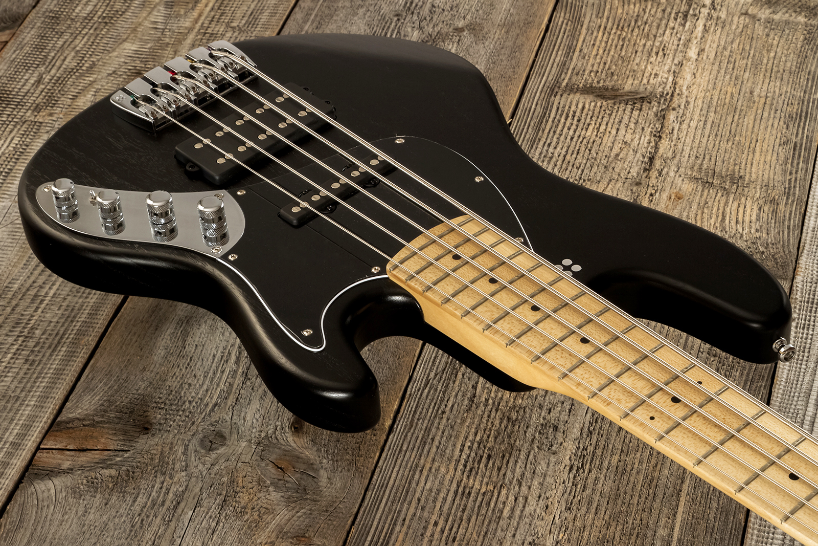 Sandberg California Tm5 Sl Superlight Black Dots 5c All Active Mn - Black - Basse Électrique Solid Body - Variation 2