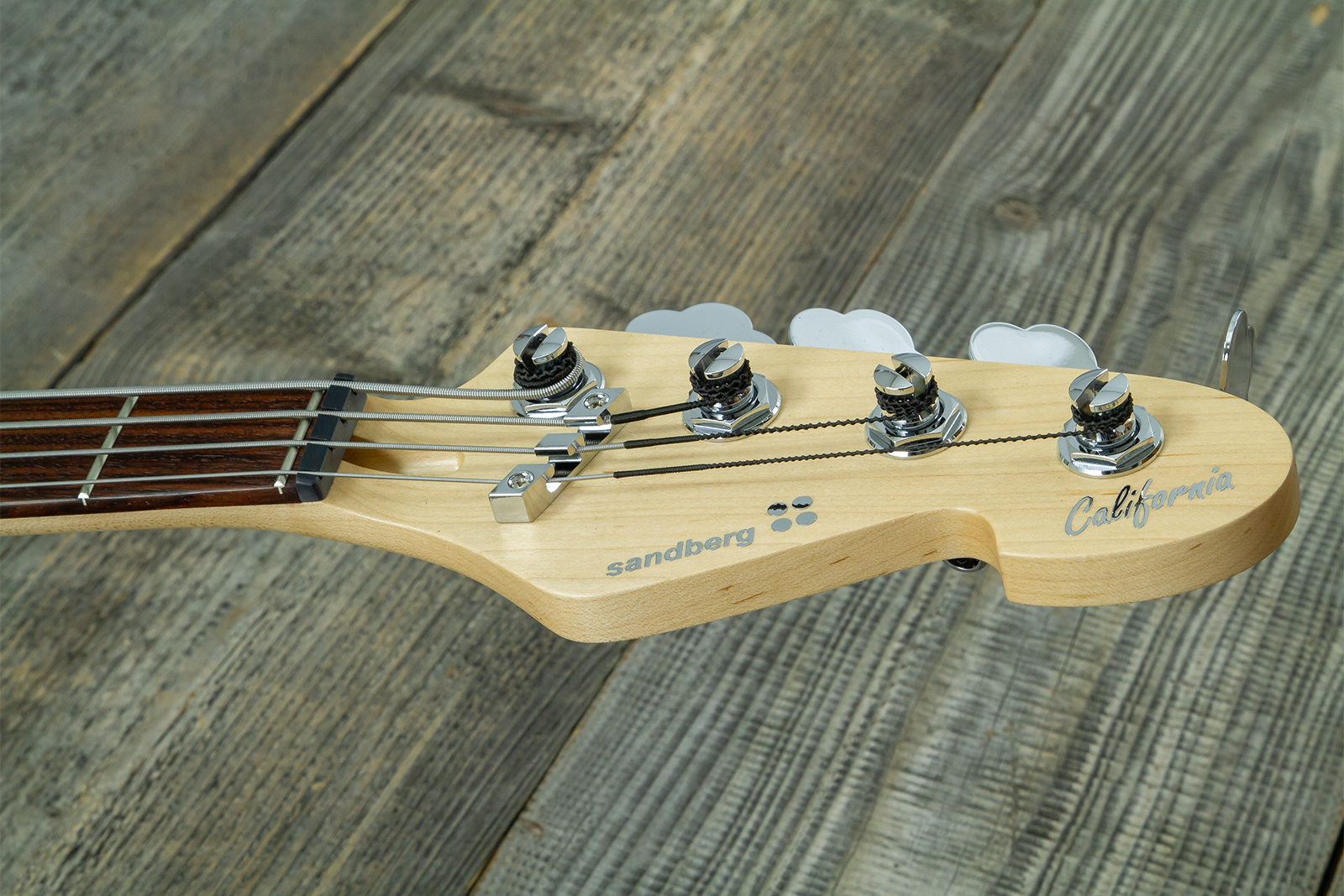 Sandberg California Vm4 Abalone Dots All 4c Active Rw - Highgloss Black - Basse Électrique Solid Body - Variation 9