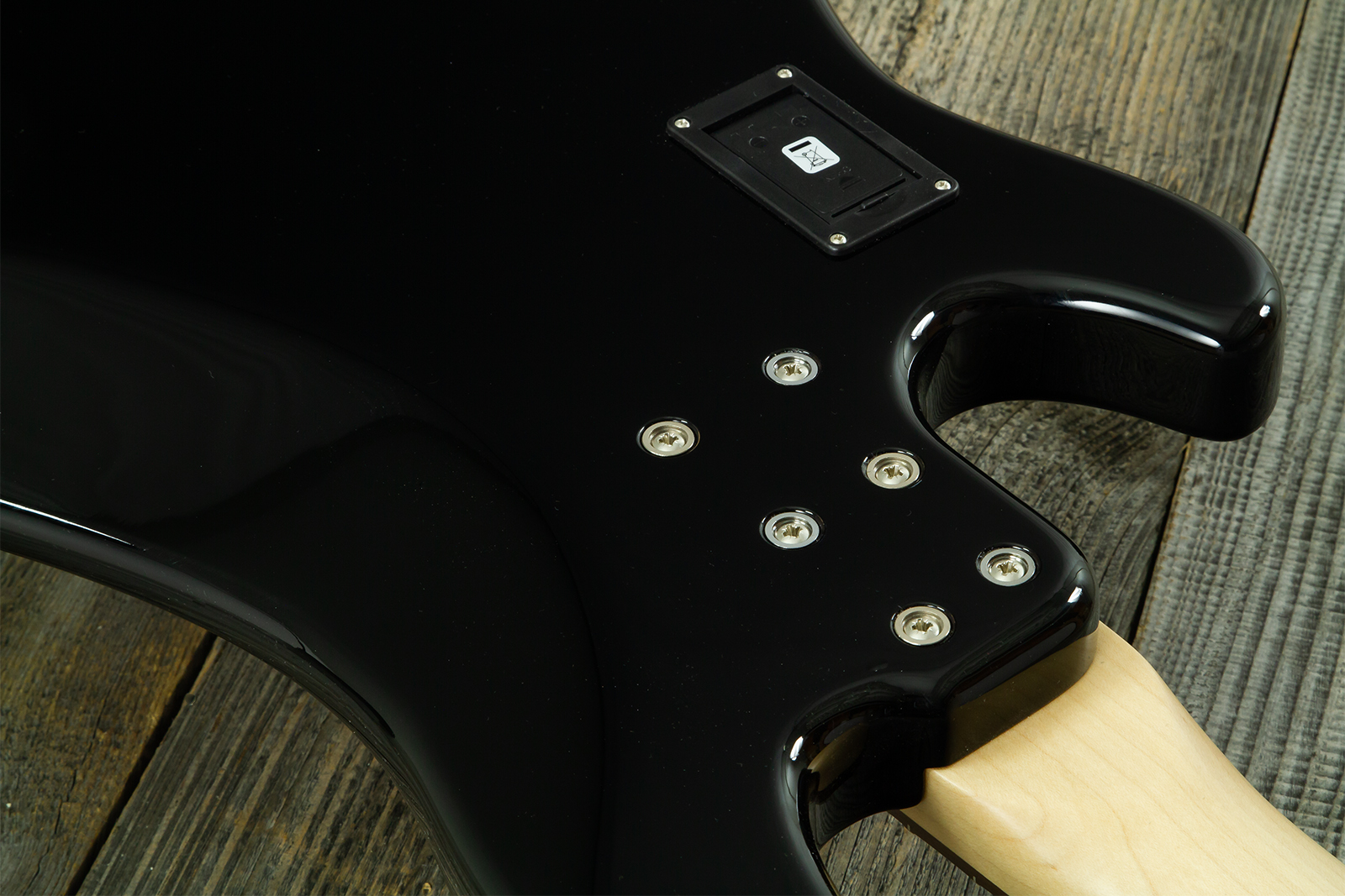 Sandberg California Vm4 Abalone Dots All 4c Active Rw - Highgloss Black - Basse Électrique Solid Body - Variation 11
