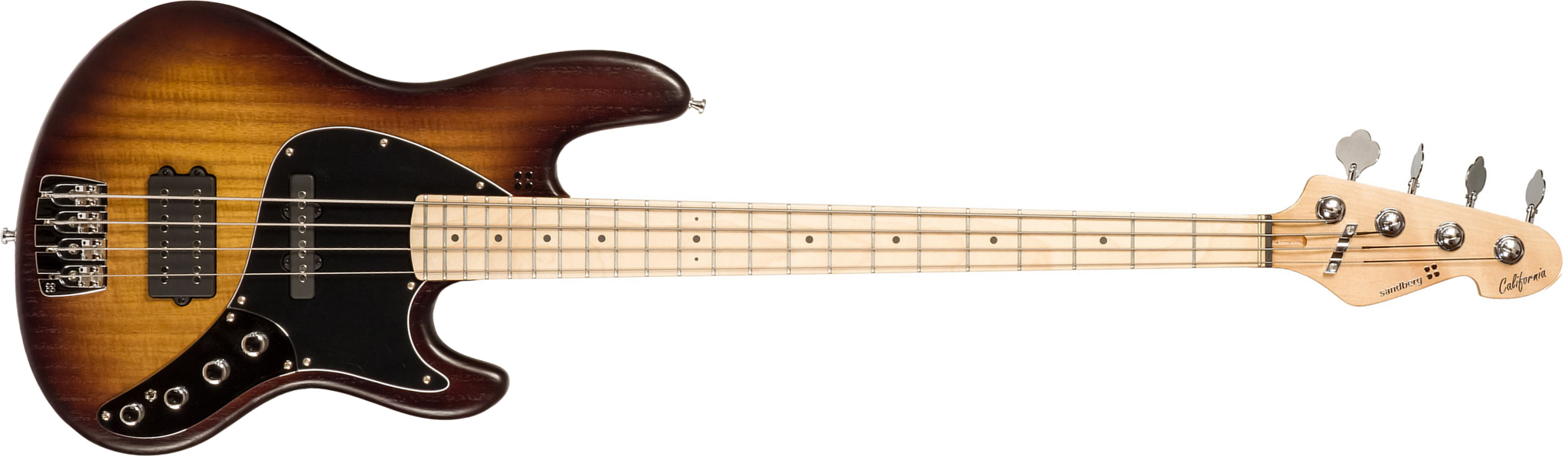 Sandberg California Tm4 Sl Superlight Black Dots 4c All Active Mn - Tobacco Sunburst - Basse Électrique Solid Body - Main picture
