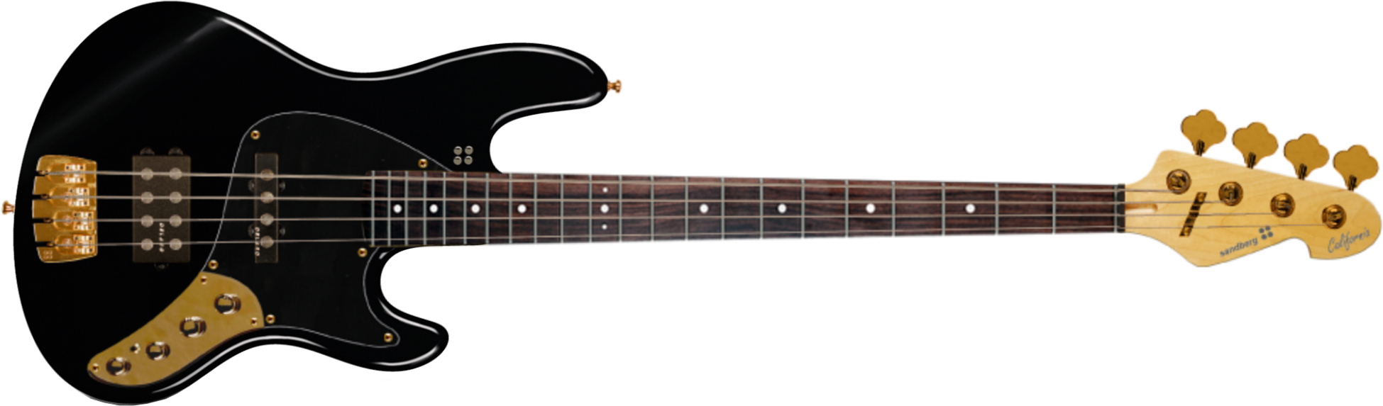 Sandberg California Tm4 Sl Superlight Gh 4c All Active Pf - Highgloss Black - Basse Électrique Solid Body - Main picture