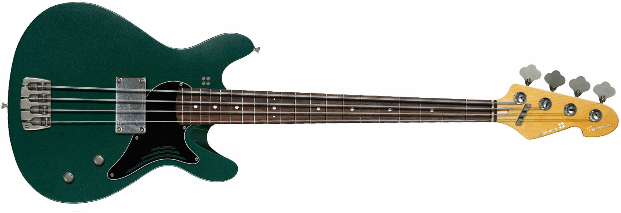 Sandberg Florence Bass 4c Rw - Soft Aged British Green - Basse Électrique Solid Body - Main picture