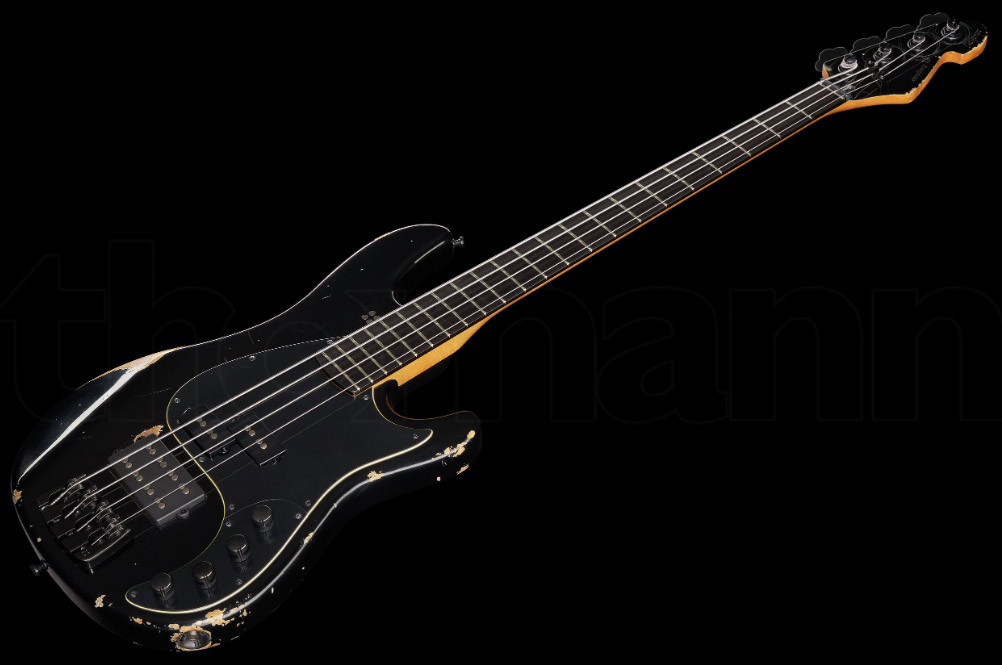 Sandberg Oliver Riedel California Vm4 Signature All Active Eb - Black Hardcore Aged - Basse Électrique Solid Body - Variation 1