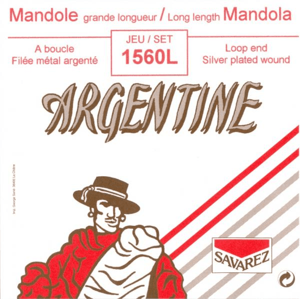 Cordes mandoline Savarez Argentine 1560L Pour Mandole - Jeu de 8 cordes