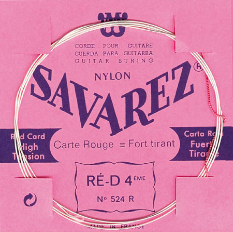 Savarez Corde Au DÉtail 524r Ré/d  4 Rouge Tirant Fort - Cordes Guitare Classique Nylon - Main picture
