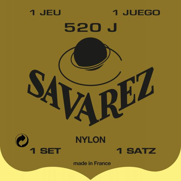 Savarez Jeu De 6 Cordes Classic 520j Savarez Nylon Jaune Tension Tres Forte - Cordes Guitare Classique Nylon - Main picture